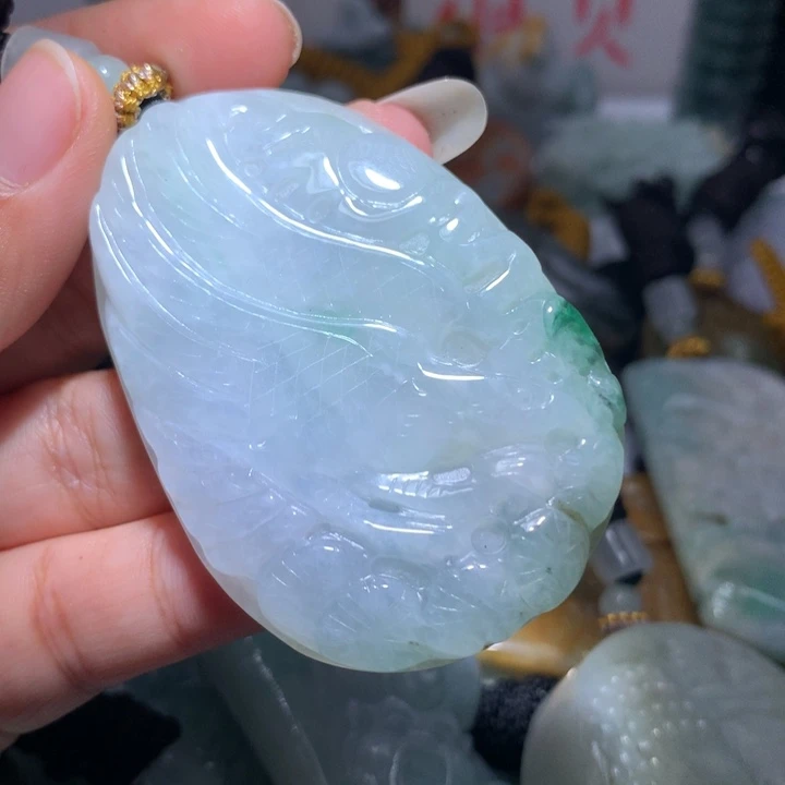 翡翠未镶嵌颈饰保真天然A货翡翠