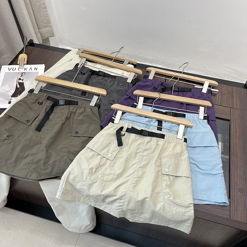 户外机能风防泼水工装裙裤女夏季轻薄款休闲防走光高腰显瘦半身裙