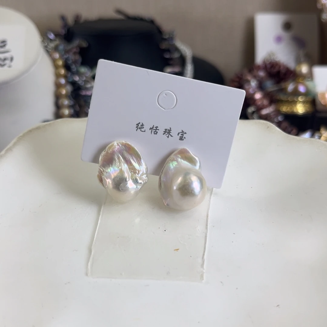 未镶嵌淡水珍珠耳饰【纯恬】