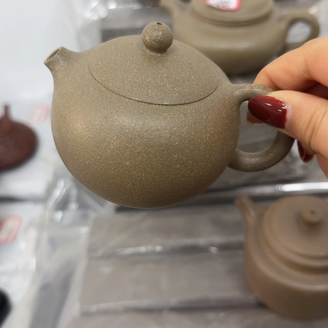 紫砂茶壶黄龙山原矿青降坡190