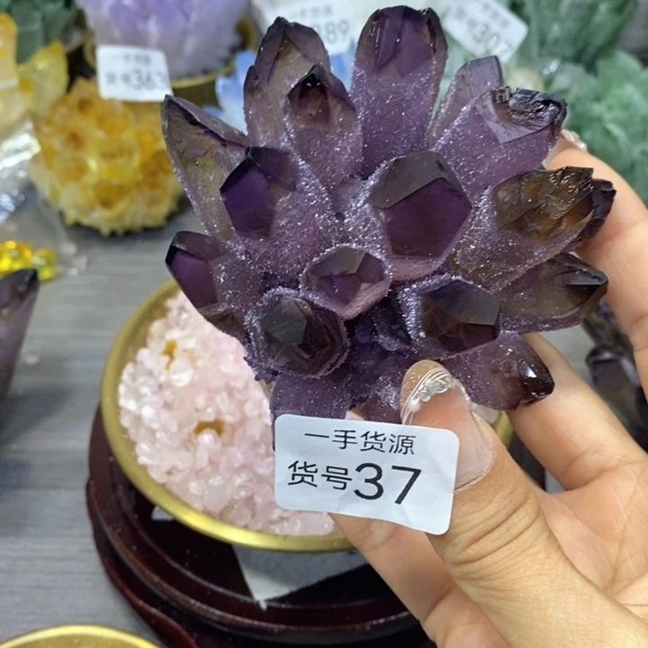 琉璃手工艺品隔**花水晶