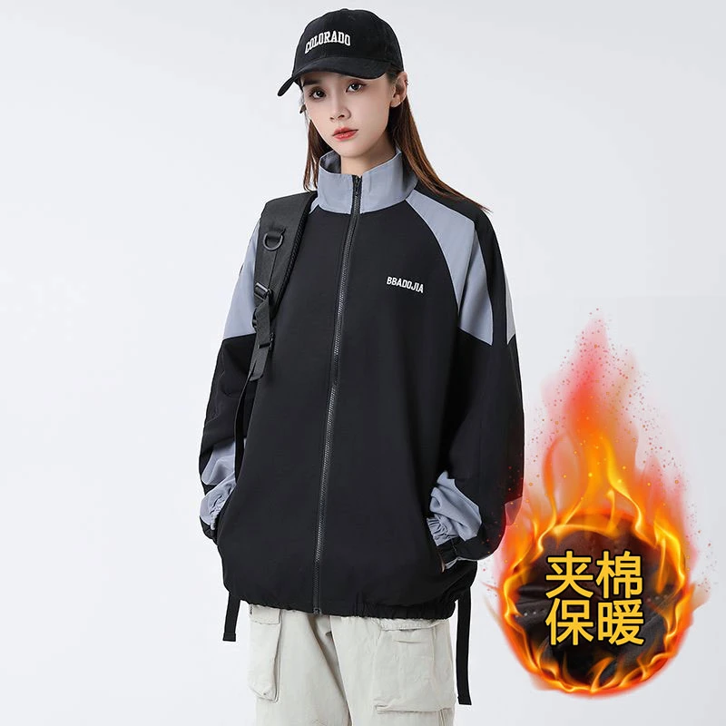 男女2025春秋季新款潮流百搭休闲夹克潮牌港风宽松休闲上衣服