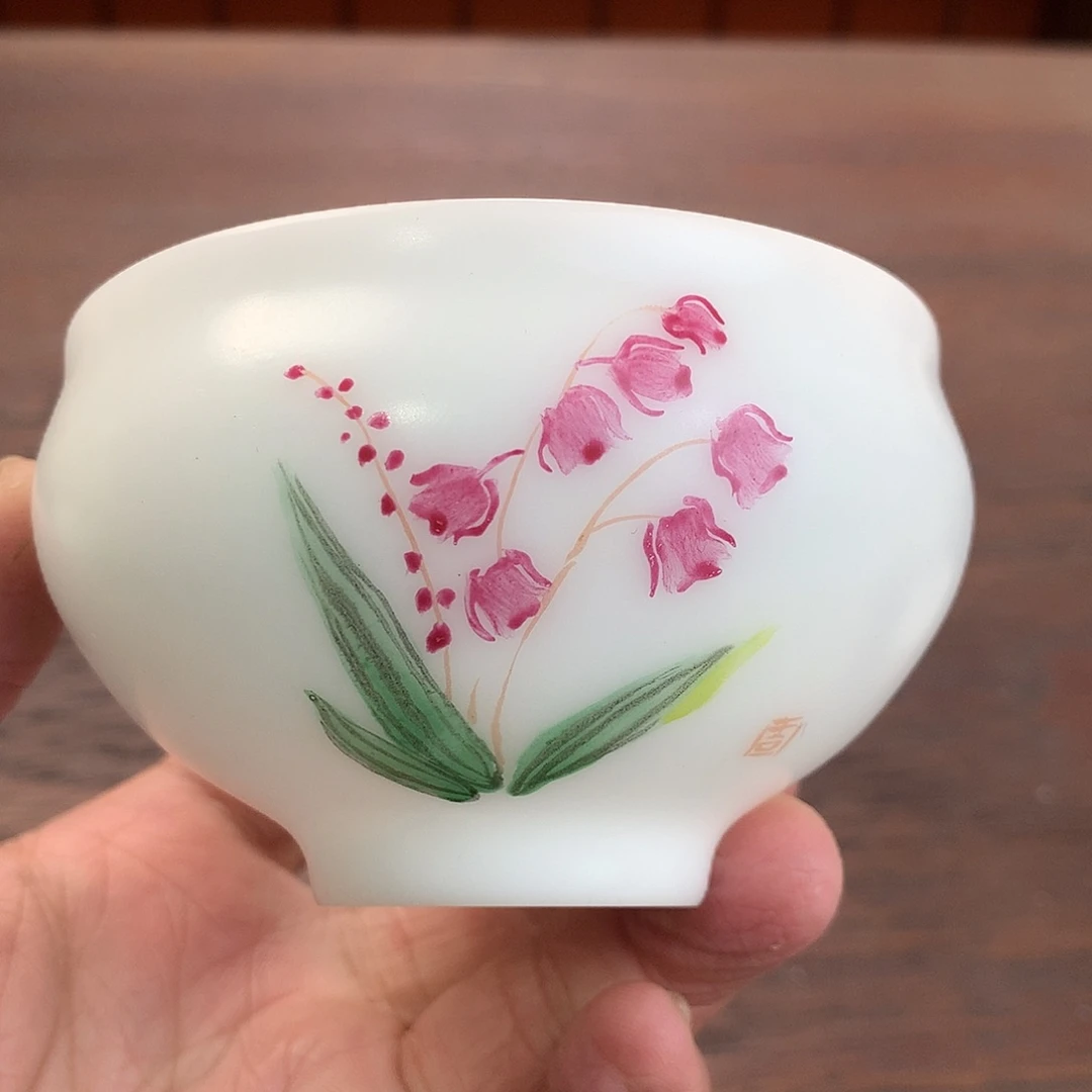 冰种素烧手绘主人杯