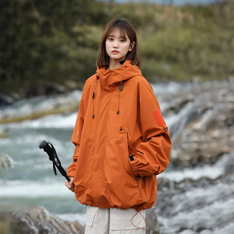 【男女同款】户外登山服工装外套户外防水情侣潮牌夹克男秋装外套男