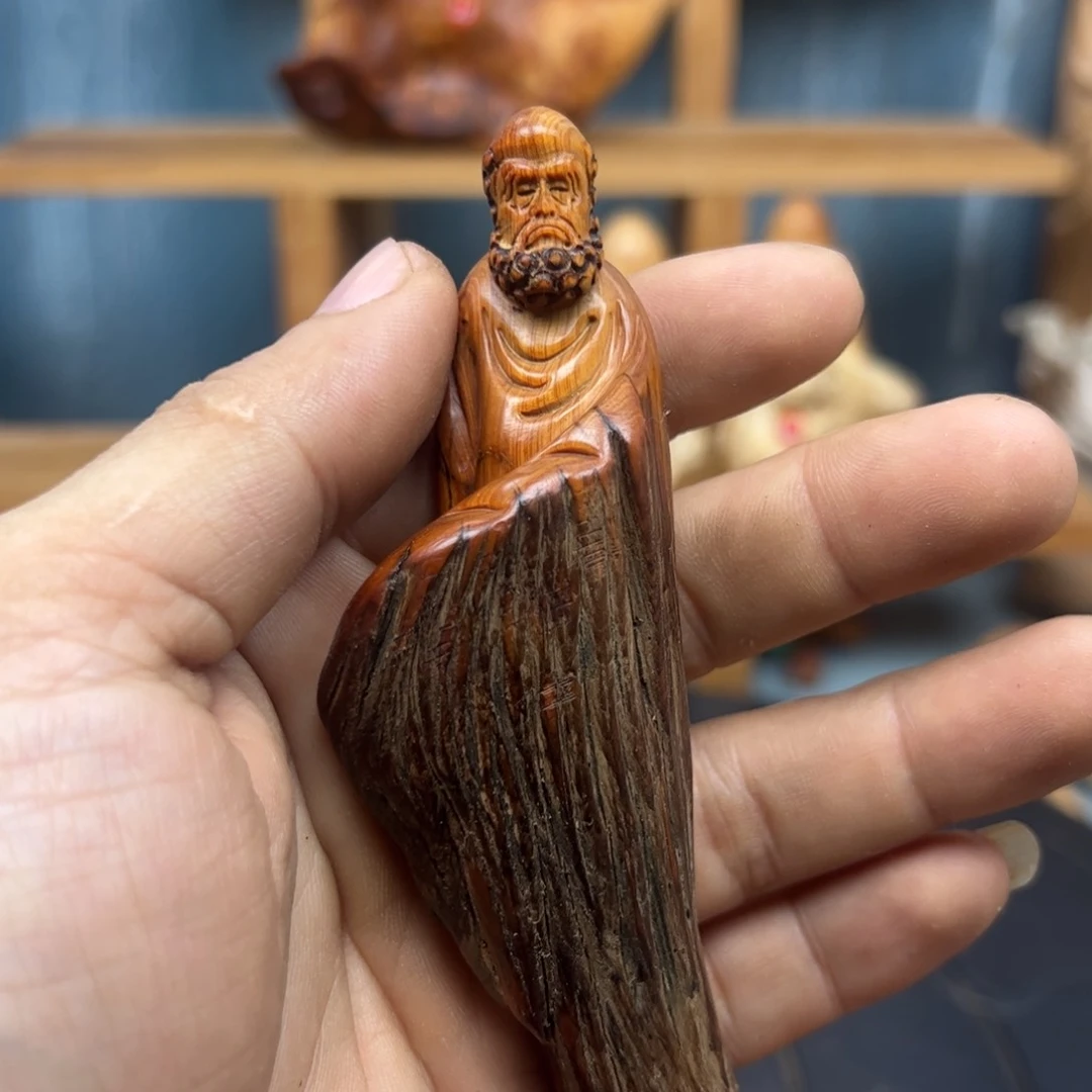木佩****芬崖柏木摆件手把件