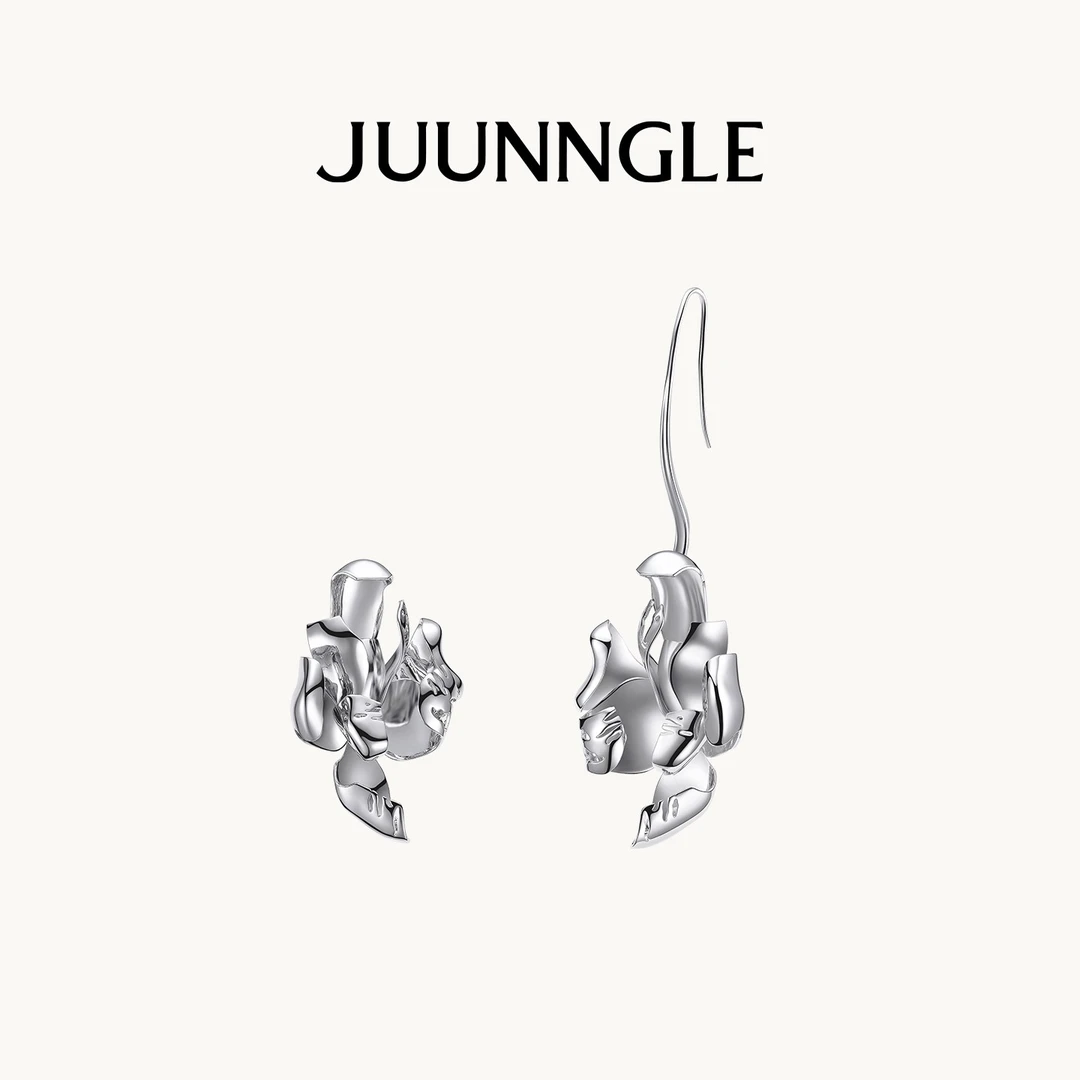 juunngle lab 铜合金耳饰 兰花耳坠女2024新款首饰品小众时尚礼物