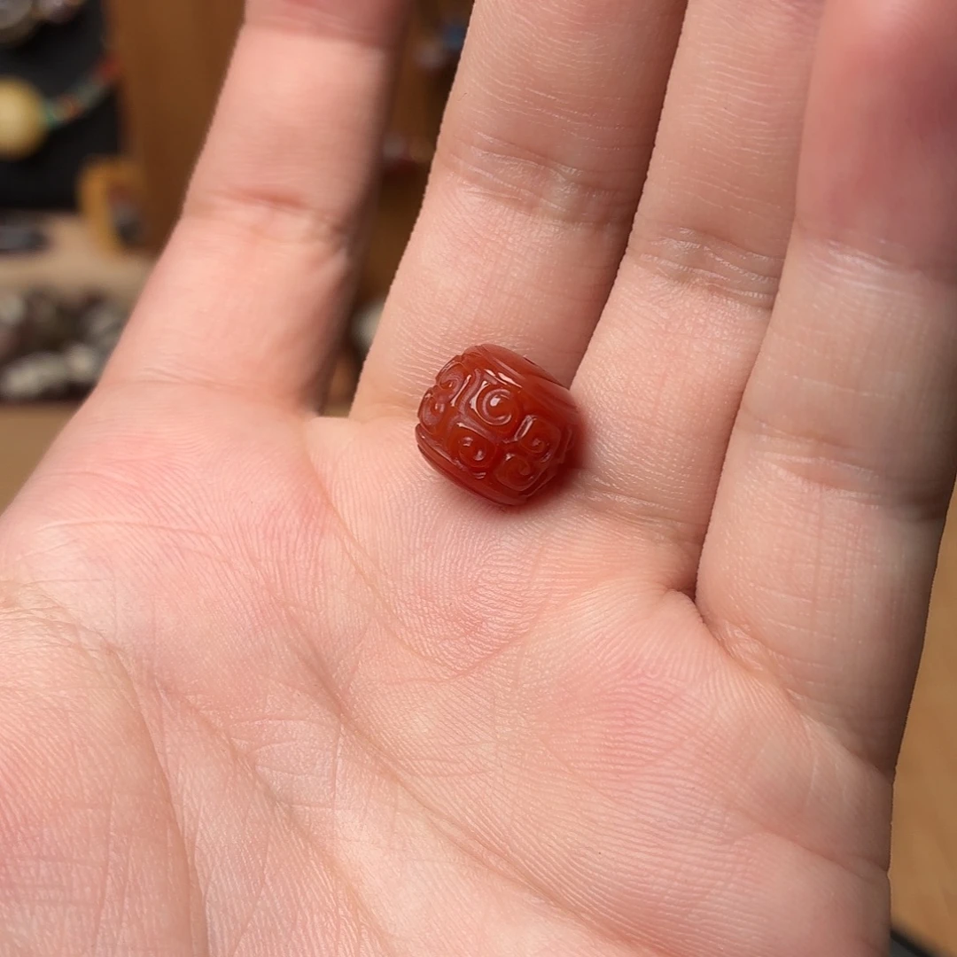 玛瑙/玉髓未镶嵌配饰回纹12mm