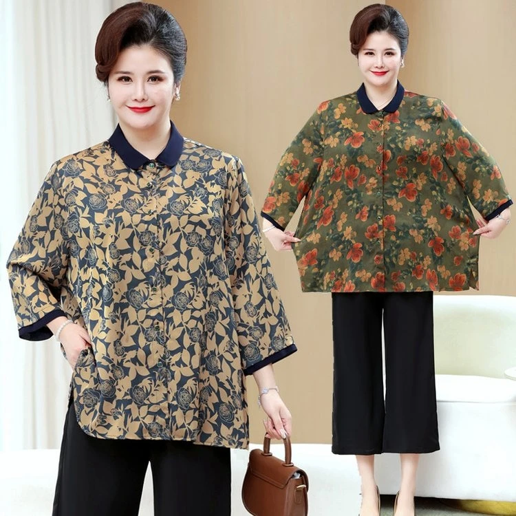 胖瘦可穿的妈妈加肥加大宽松舒适藏肉的七分袖能穿到230斤