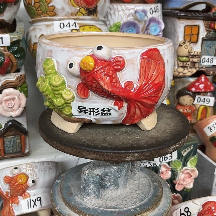 紫砂花盆粗陶材质多肉花盆