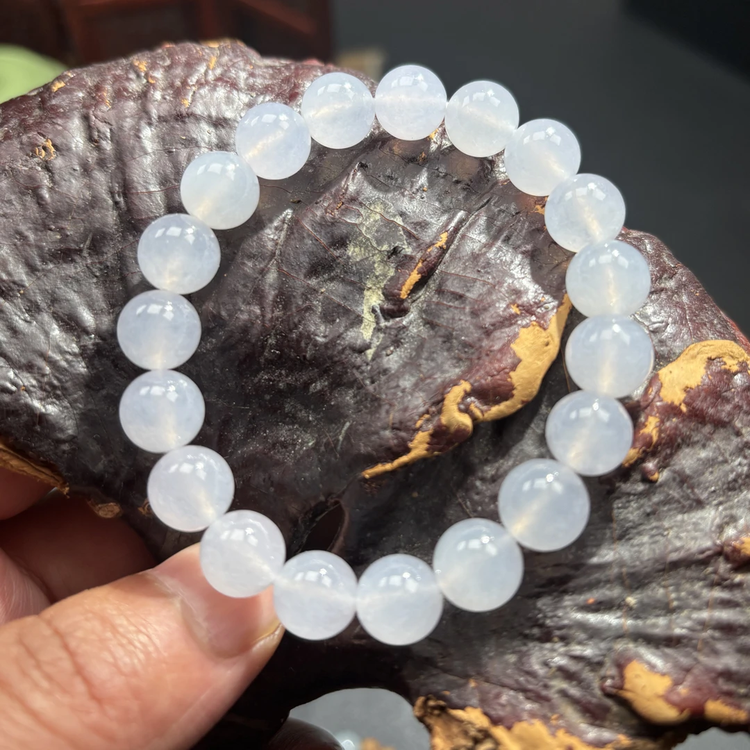 缅甸天然翡翠a货冰种粉紫卡10*13颗