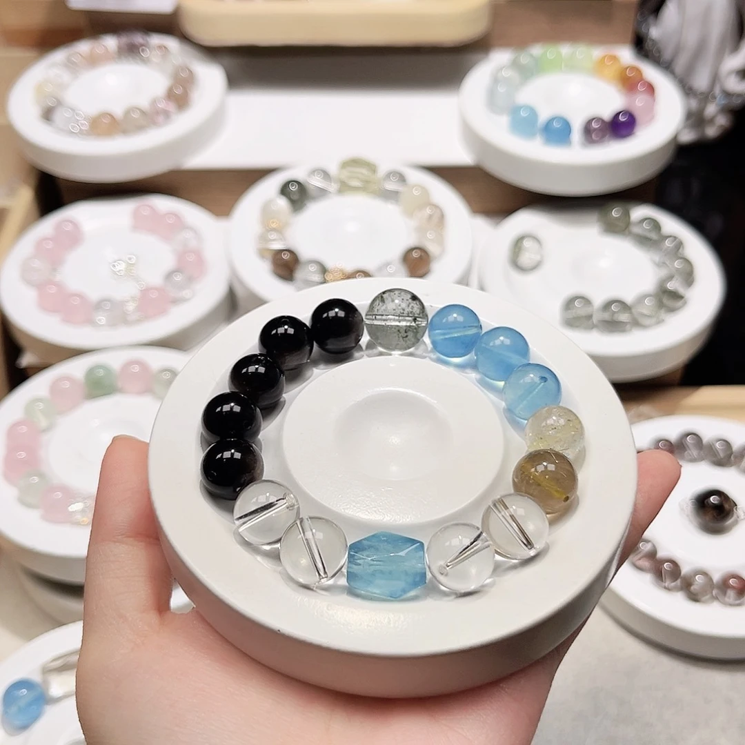 水晶手链未镶嵌白***白天然水晶