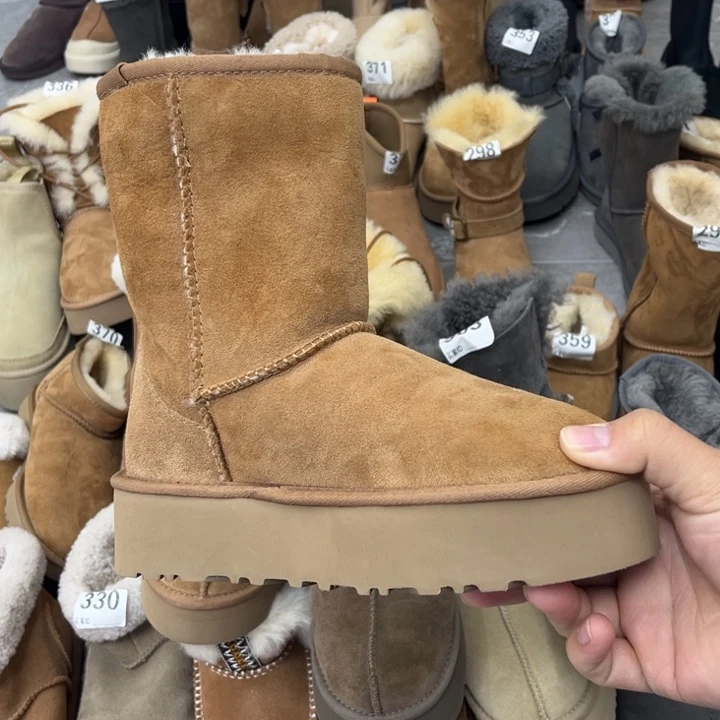 栗色厚底平口38-1