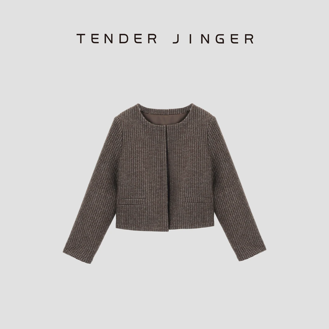 Tender Jinger【法式风情】复古格子羊毛外套半裙（分开拍T54ZP41063