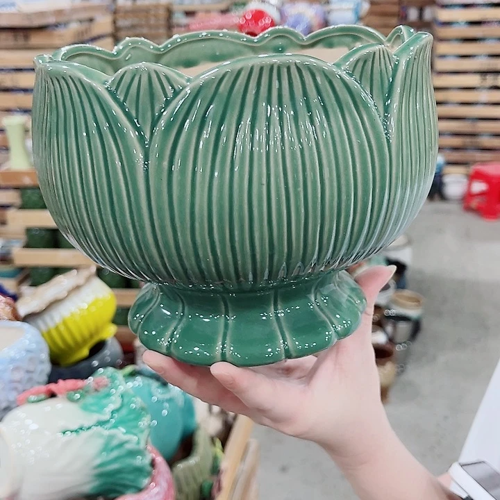 有孔，凑10元包邮陶瓷花盆发货！