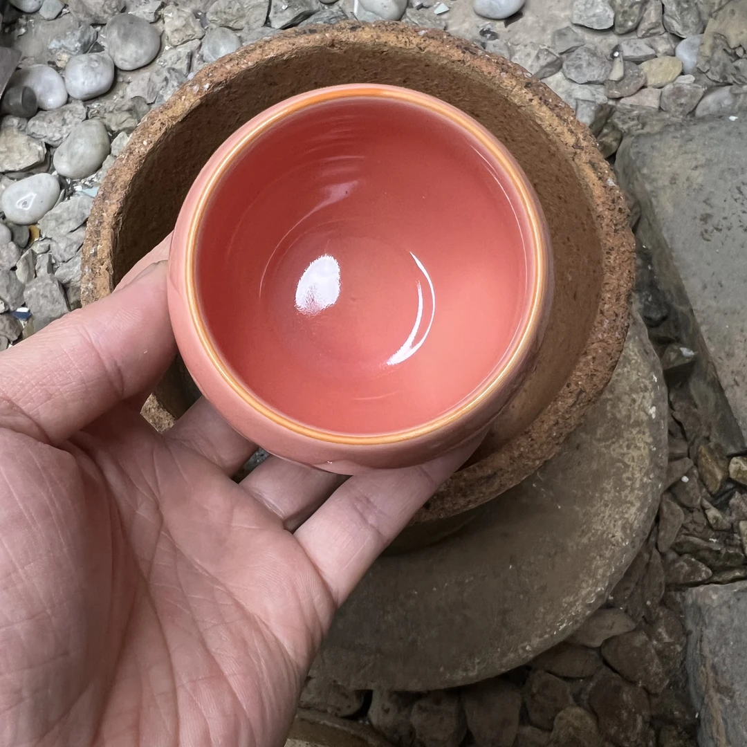 高端茶器 粉色龙蛋杯 主人杯