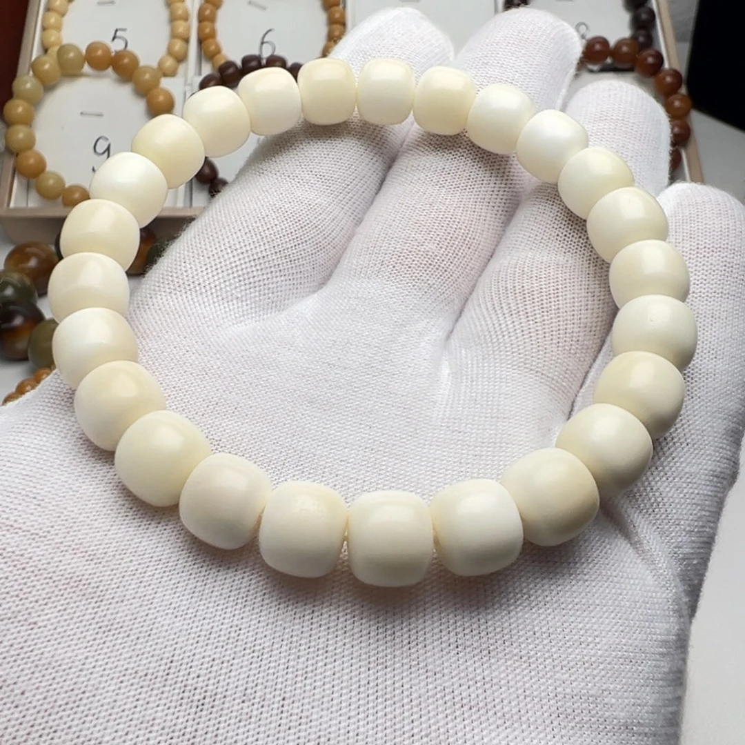 手串白玉菩提卡10白玉菩提桶珠S13
