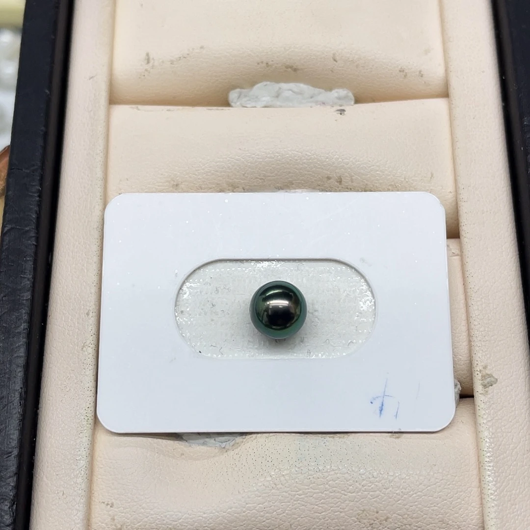 海水珍珠裸珠大溪地孔雀绿裸珠7.9mm