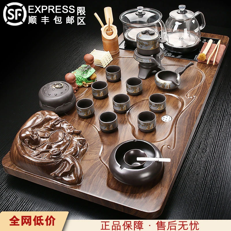 茶具套装大号茶盘一整套家用2025新款全自动烧水壶泡茶台高端全套