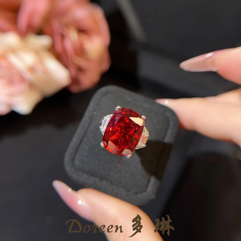 铜合金戒指 暗夜玫瑰红色戒指XS1132