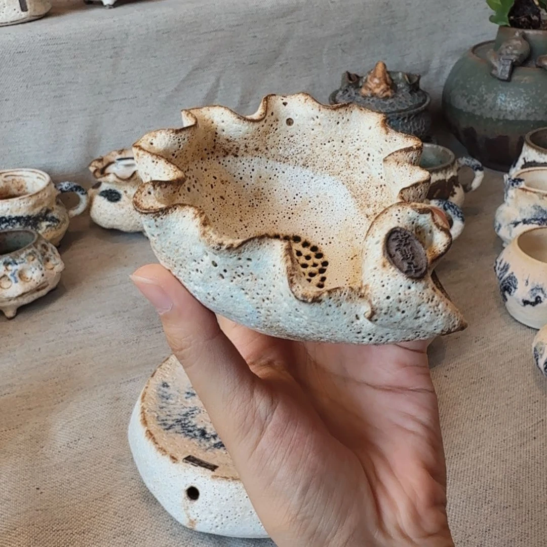 粉引手工茶漏一个一个