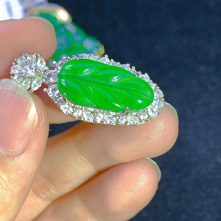 翡翠银S925镶嵌颈饰