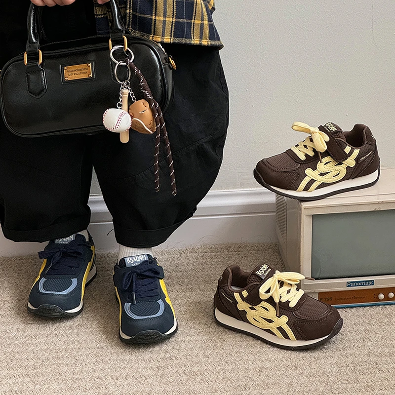 男女童时尚阿甘鞋子2025年春秋季新款透气运动鞋软底休闲鞋-5095