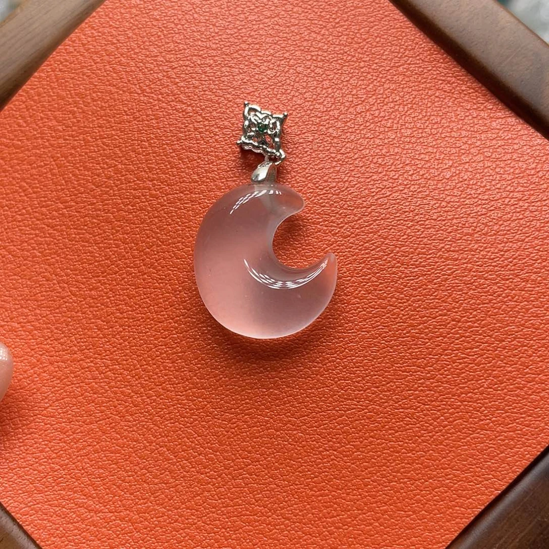 银S925镶嵌吊坠石英质玉