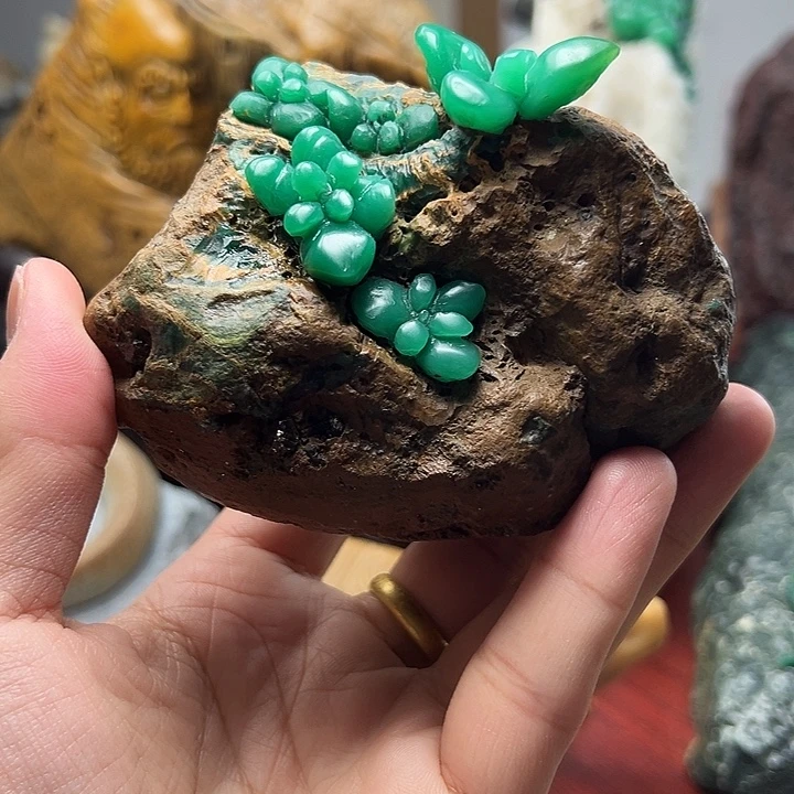 四川石雅安绿摆件