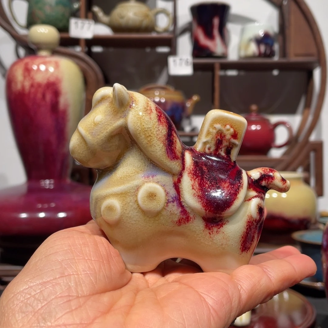 中国神后钧瓷摆件