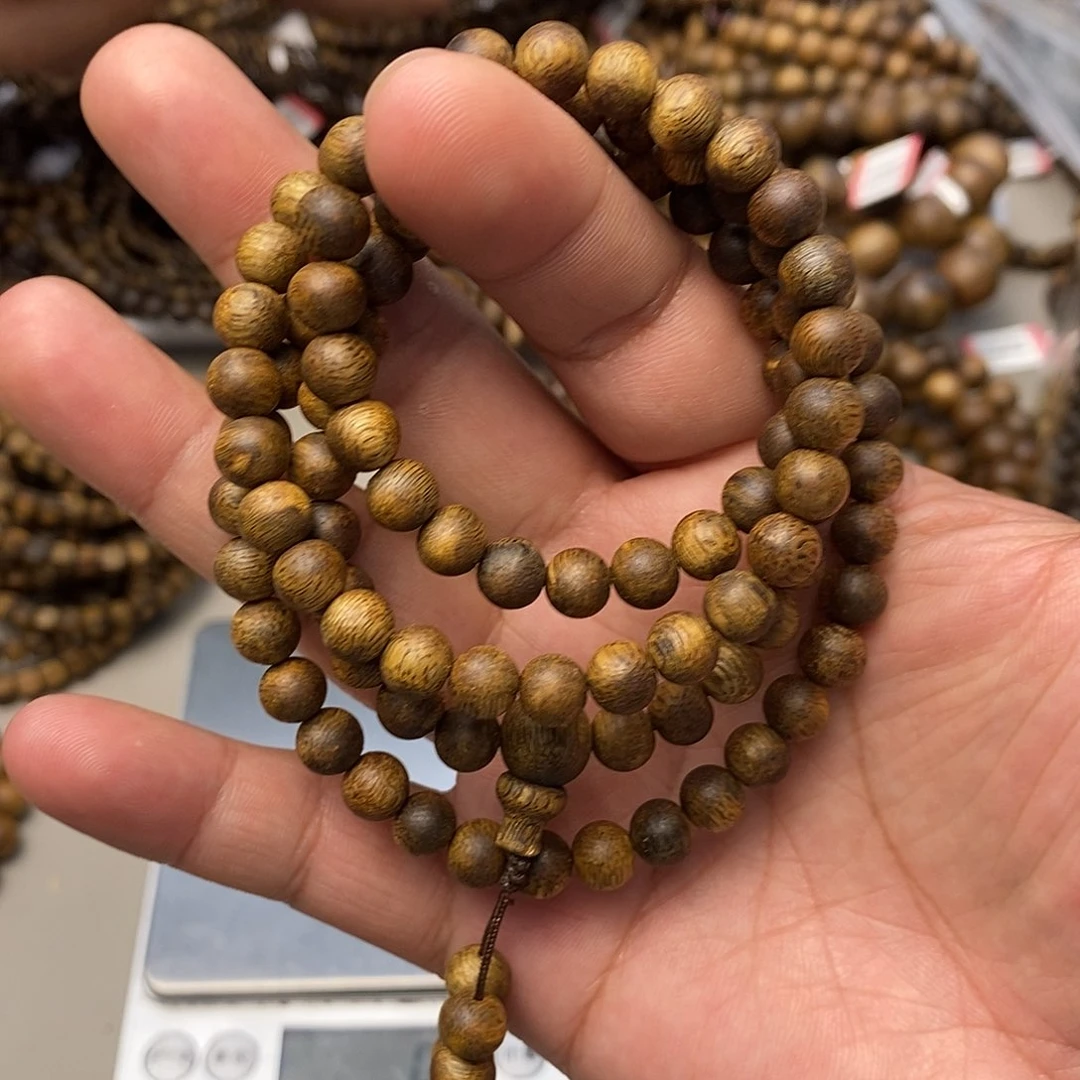 沉香手串圆珠07多圈18克多样性发一