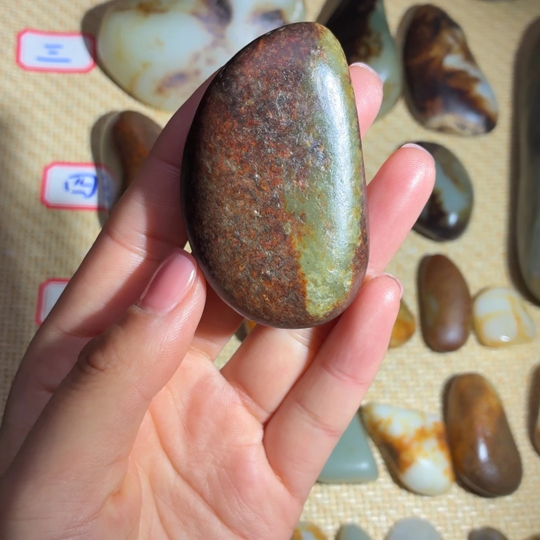 和田玉未镶嵌挂件85g