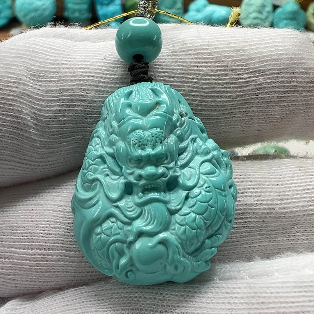 绿松石龙牌 未镶嵌