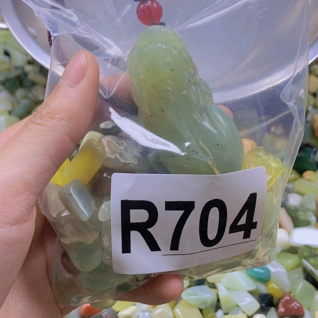 未镶嵌岫玉鱼缸石