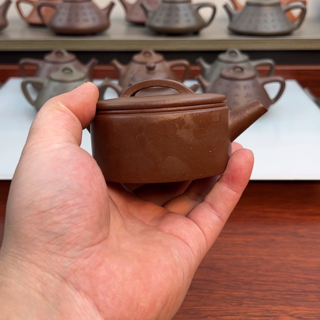 茶壶紫砂汉瓦：155cc 紫泥