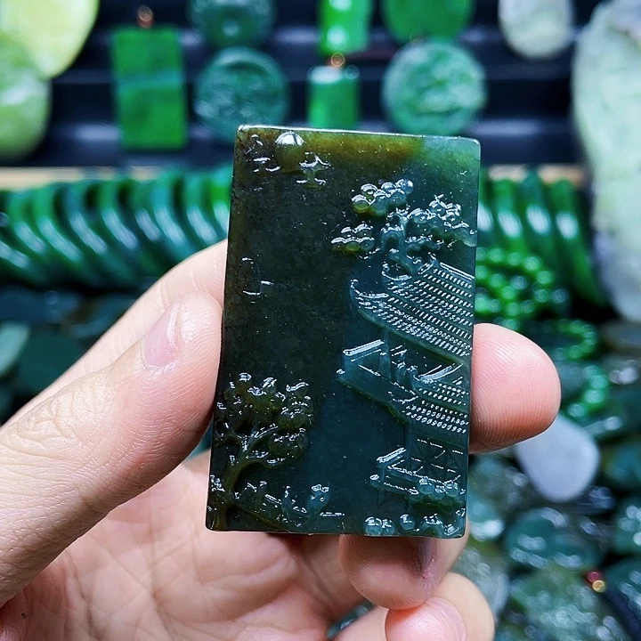 和田玉未镶嵌挂件