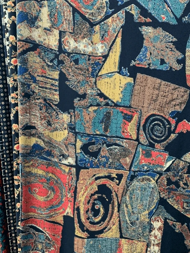 甲骨文  活性雕印棉  布料