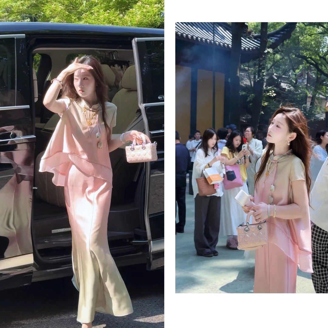 【婷婷】《郁金香》国风渐变中式鱼尾裙套装 TTY2SX600