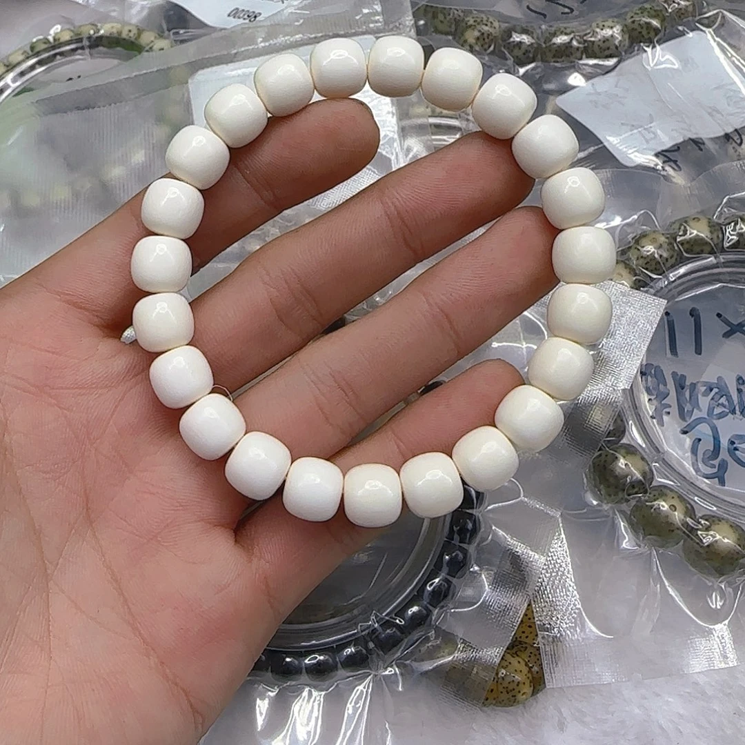 星月菩提手串87白坨坨单圈9左右