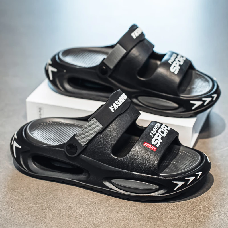 洞洞鞋男款夏季外穿防滑踩屎感办公室包头半拖鞋开车运动沙滩凉鞋