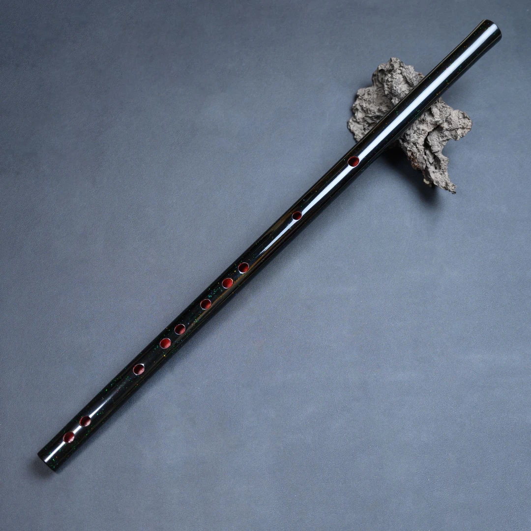 正品全手工精制繁星裱布大漆工艺笛老张同款高音灵敏初学笛子