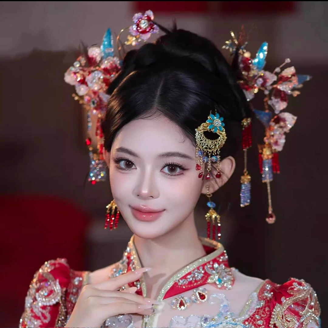 z8419新娘新款复古中国风新娘大气古风簪子新娘头饰简单步摇