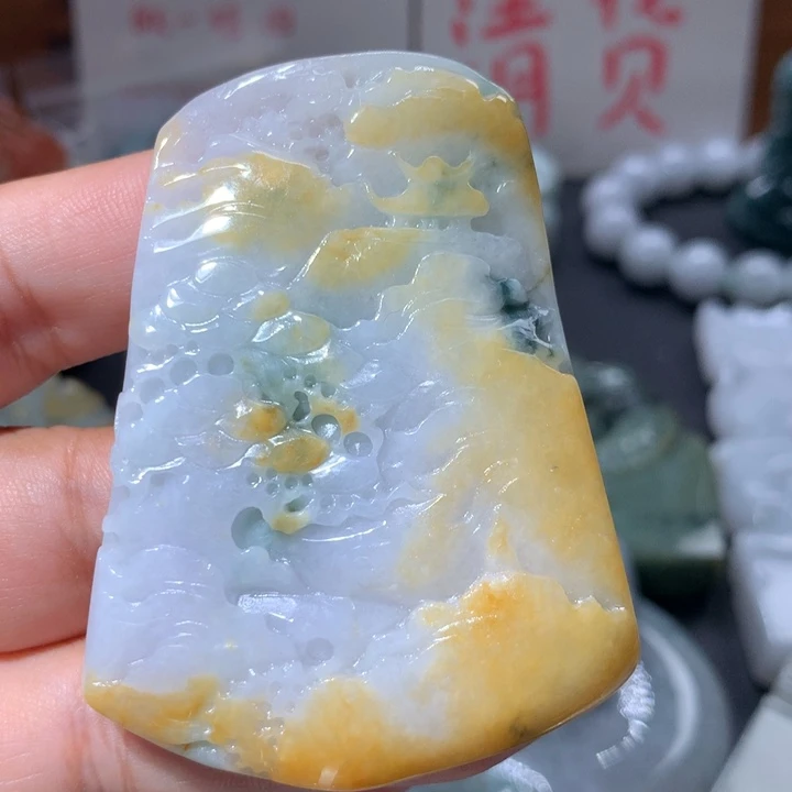 翡翠未镶嵌颈饰保真天然a货翡翠