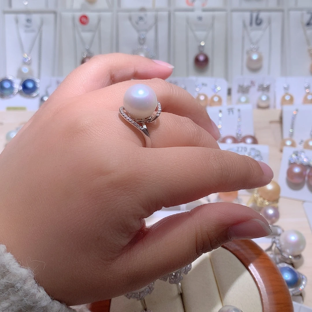 戒指淡水珍珠未镶嵌CC12.8mm