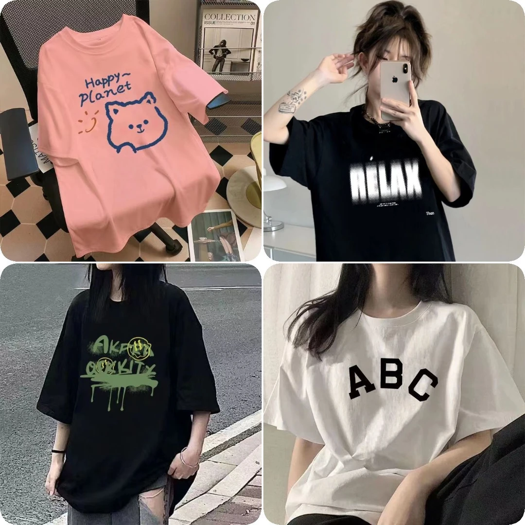 工厂地摊夏季新款女装短袖t恤阿里巴巴服装网