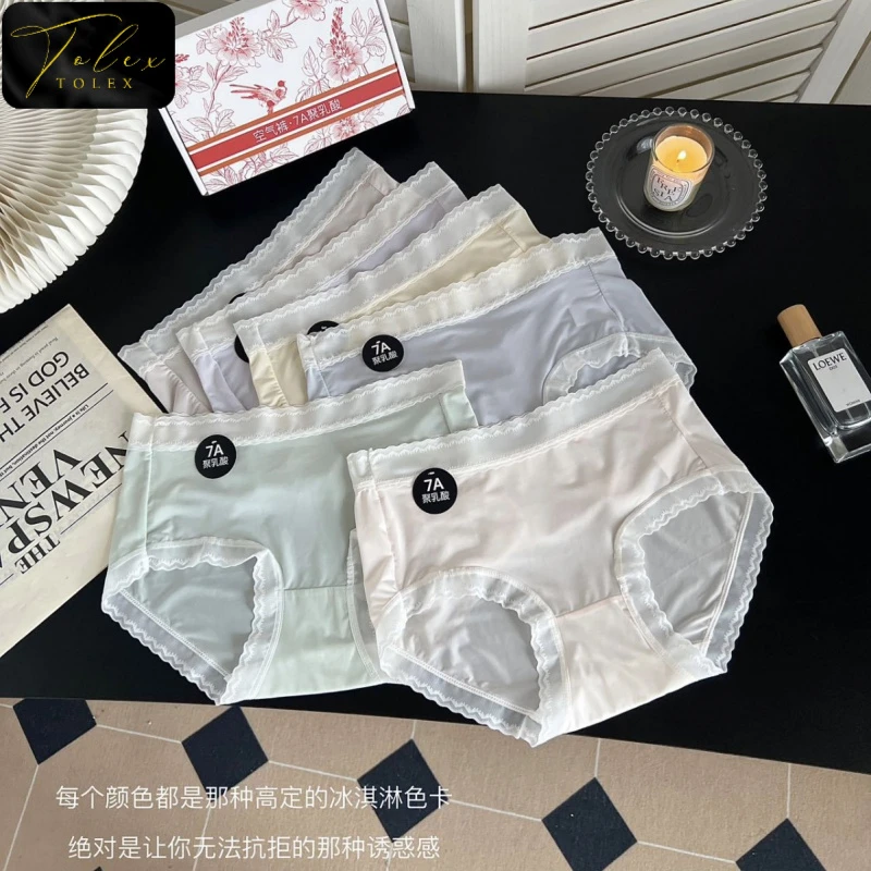 TOLEX洁尔阴莫代尔冰丝无痕7A抗菌桑蚕丝超薄女士内裤透气三角裤