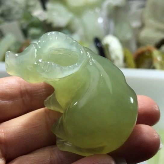 岫玉未镶嵌手把手把