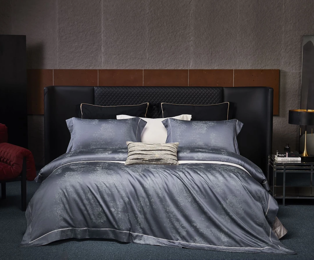 莫奈印象 全棉色织提花四件套银丝线工艺四件套