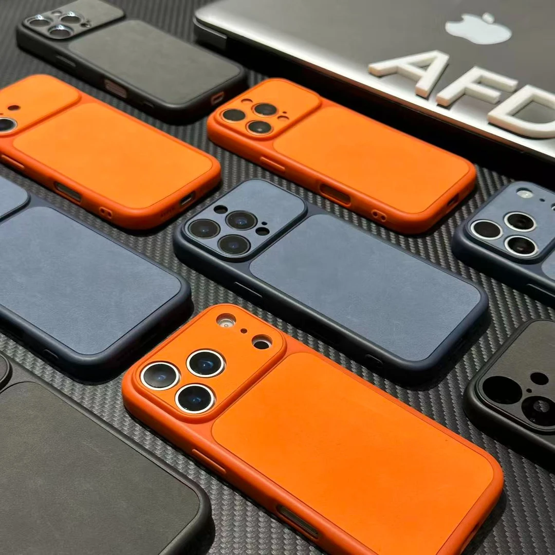 奥菲顿秋冬纯色肤感贴皮适用苹果17promax/16手机壳iPhone15/1413