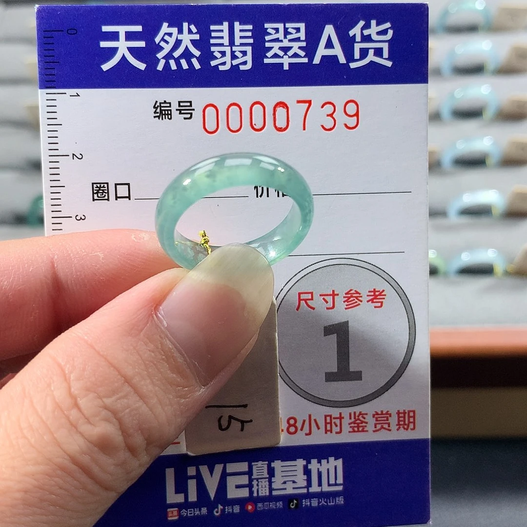 翡翠未镶嵌戒指15号
