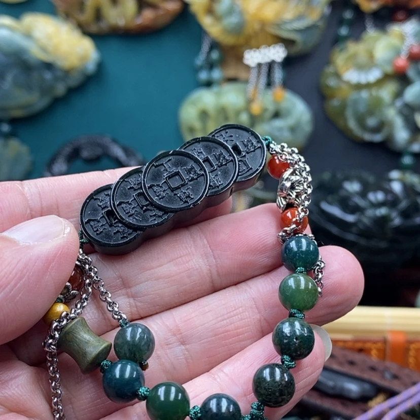 【闪购商品】蛇纹石玉未镶嵌手牌